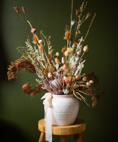 Dried Flower Arrangments with Vessel